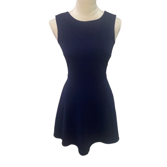 Zara Dresses & Skirts - Zara Woman dark blue cutout fit and flare sleeveless dress size xs